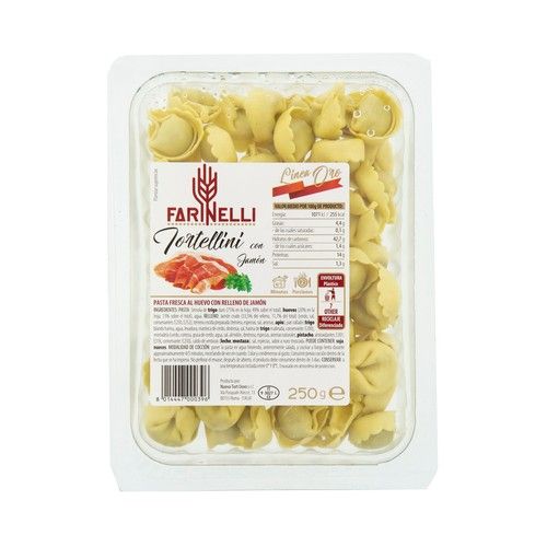 FARINELLI Tortellini de pasta fresca al huevo rellenos de jamón serrano FARINELLI Linea oro 250 g.