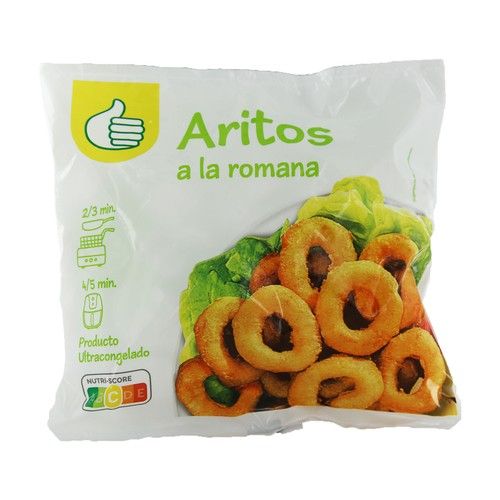 PRODUCTO ECONÓMICO ALCAMPO Aritos de pota a la romana, ultracongelados 400 g.