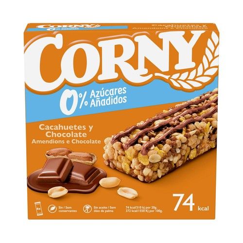CORNY Barrita de cereales de cacahuete 0% 6X20gr