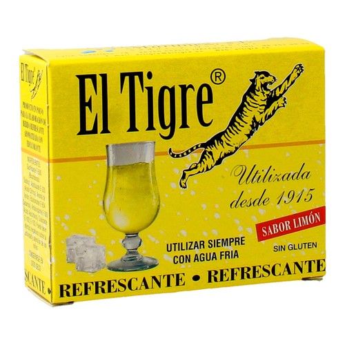EL TIGRE Preparado en polvo de gaseosa con sabor a limón EL TIGRE pack de 3 sobres de 30 gr,