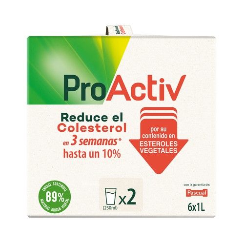 FLORA Preparado lácteo desnatado, que ayuda a reducir activamente el colesterol  Pro-activ 6 x 1 l.