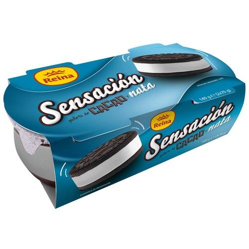 REINA Postre de galletas de cacao y nata REINA 2 uds de 70 gr
