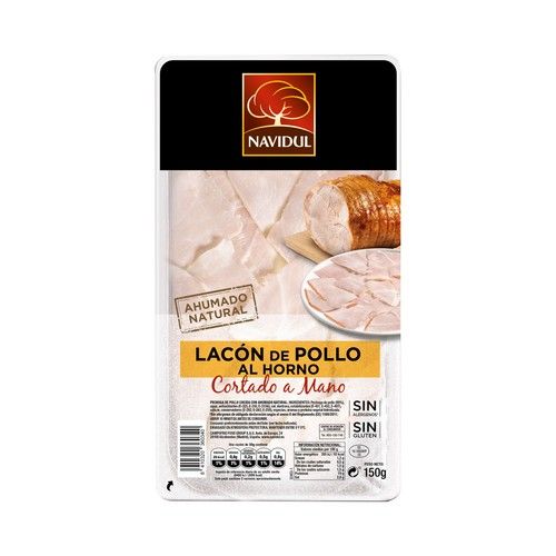 NAVIDUL Lacón de pollo al horno, con ahumado natural, cortado a mano NAVIDUL 150 g.