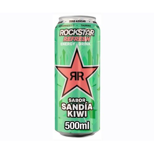 ROCKSTAR Bebida energética sabor sandía y kiwi lata 500 ml.