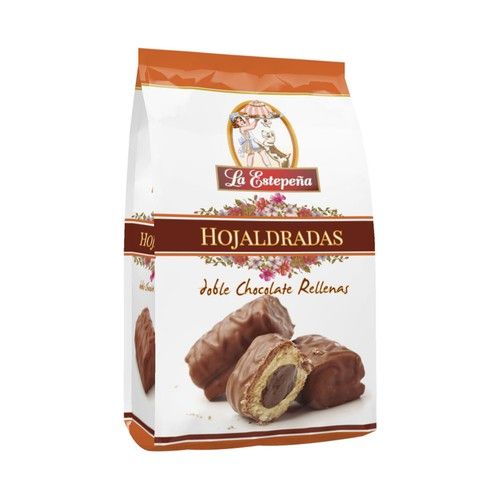 LA ESTEPEÑA Hojaldres de chocolate rellenas de chocolate 310 g.