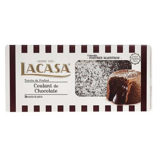 Turrón de coulant de chocolate LACASA 230 g.