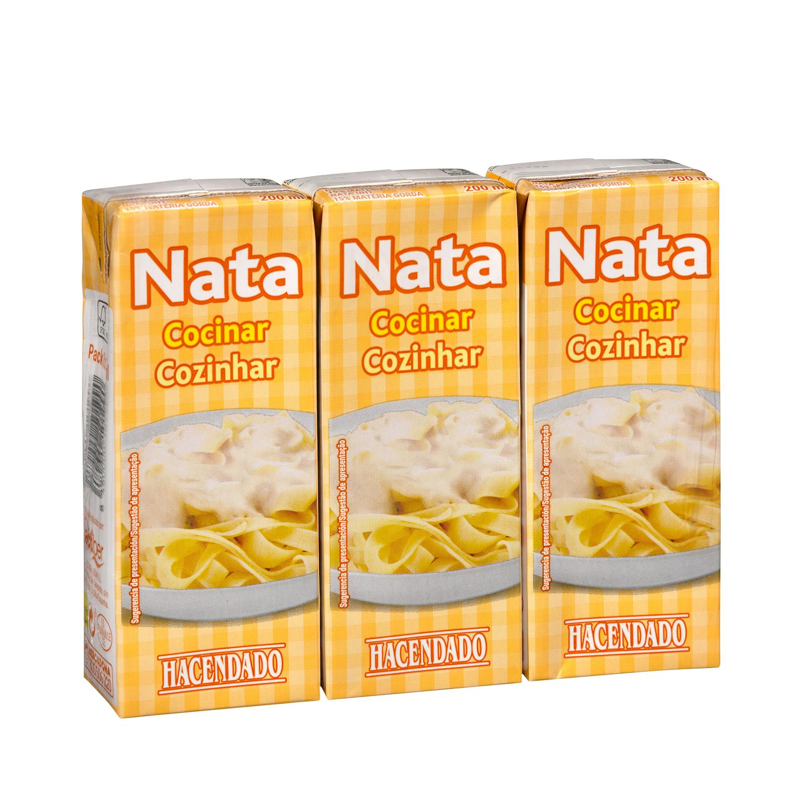 Nata ligera para cocinar Hacendado