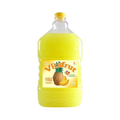 VITAFRUT Refresco vitaminado de piña, sin azúcares añadidos, 3 l.