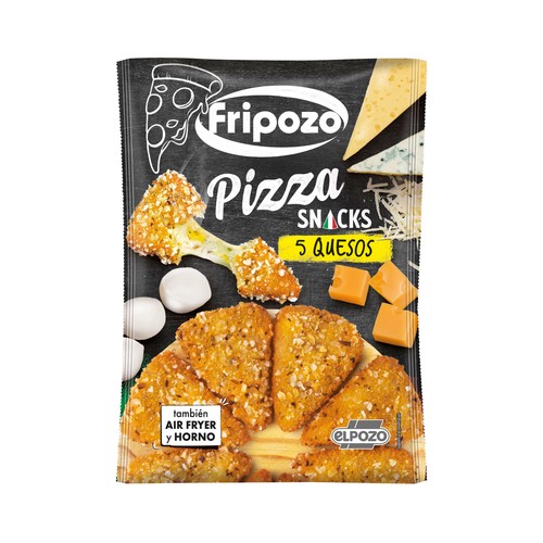 FRIPOZO Pizza snacks congelados con mezcla de 5 quesos, empanados y prefritos 250 g.