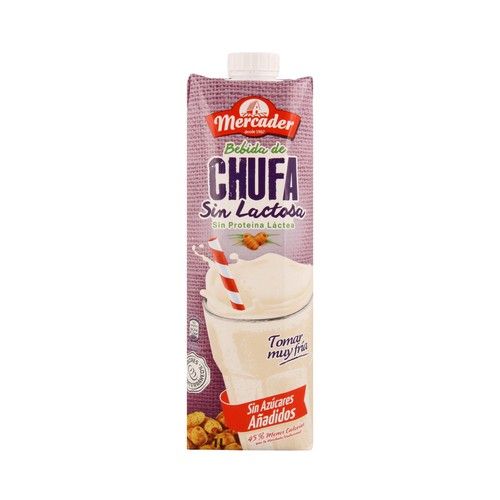 MERCADER Horchata de chufa sin lactosa y sin azúcares añadidos 1 l.
