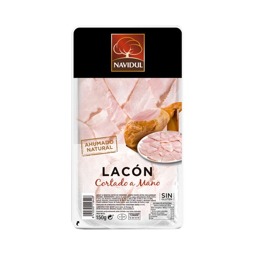 NAVIDUL Lacón ahumado natural cortado a mano y elaborado sin gluten NAVIDUL 150 g.