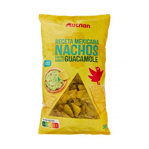 PRODUCTO ALCAMPO Nachos de maíz con sabor a guacamole 300 g.