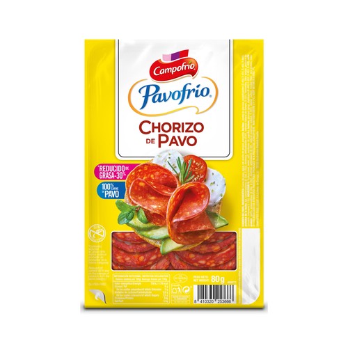 CAMPOFRÍO Chorizo 100% carne pavo 80 gr.